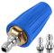 Embouts de Buse de Nettoyeur Haute Pression, 4000 PSI Max. 4,0 GPM Adaptateur Rotatif de Buse Turbo avec Connecteurs Rapides de 0,64cm et 0,95cm pour Voiture et Extérieur(Bleu)