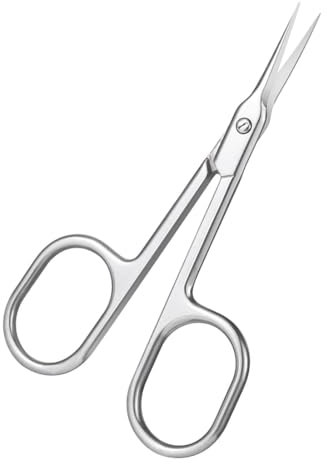 JEXOWIQ Forbici per Unghie - 1pcs Forbici per Cuticole,Forbici per Cuticole a Lama Curva,Forbicina Professionale Forbici Manicure Taglia Cuticole,Multiuso,Adatto per Tagliare Unghie e Sopracciglia