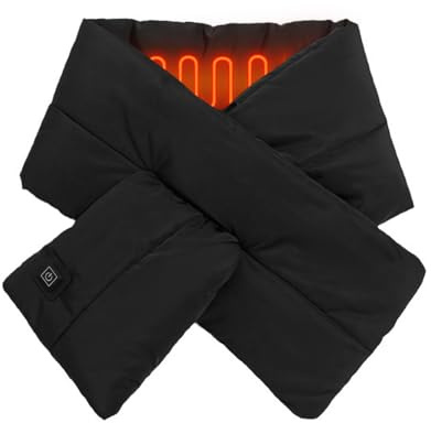 XPJBKC Beheizter Schal, Wärmeschal mit 3 Stufen Einstellbarer Temperatur, USB Betrieben Elektrischer Nackenwärmer, Unisex Soft USB-Heizschal, Warmer Winddichter Heizschal für Outdoor