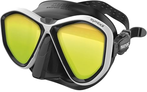 Seac Symbol, tillverkad i Italien dykmask med två linser och 3D-spänne