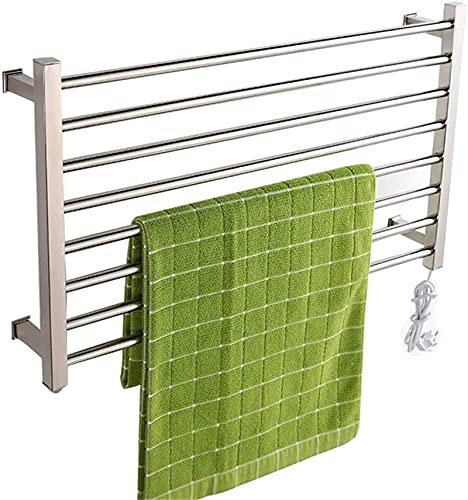 QRXALISA Scaldasalviette Scaldasalviette Elettrico, Acciaio Inox Montaggio a Parete Non Arrugginisce Resistenza alle Alte Temperature Facile da Usare Stendibiancheria Portasciugamani per Ba