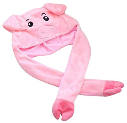 Hohopeti Schweinemütze Mit Ohren Von Plüschtierspielzeug Bewegliche Ohren Für Jungen Mädchen Und