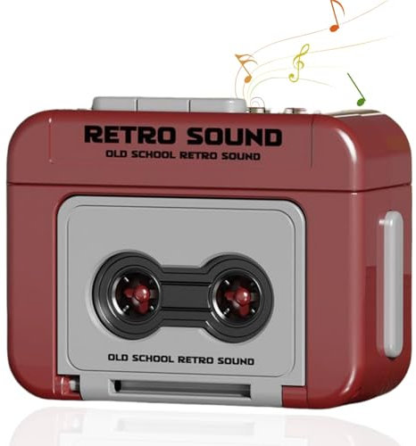 Lecteur de cassettes miniature portable, enregistreur de musique vintage pour collectionneurs, mini magnétophone créatif, lecteur de cassette, porte-clés de musique, porte-clés mignon, porte-clés pour