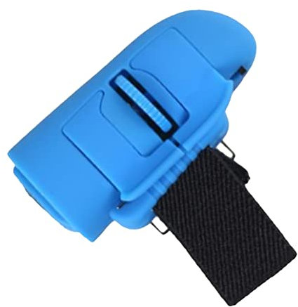 Fuhjythy Mini Mouse Wireless 2.4G con per Dito Mouse da Viaggio Ottici Palmari Ergonomici (Blu)