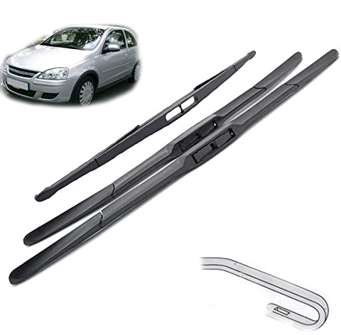 20+18+16 Wischerblätter vorne und hinten, Satz für die Windschutzscheibe, für Opel, für Corsa C Schrägheck 2000–2006