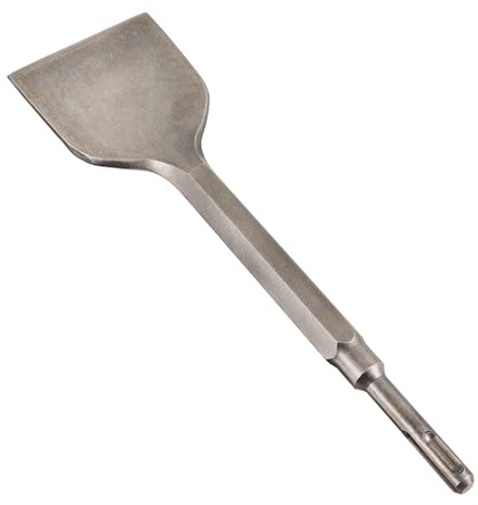 SHINEOFI Scalpello Piegato per Piastrelle in Acciaio Cromo Argento Resistente alla Ruggine Compatibile Martello e Trapano Elettrico