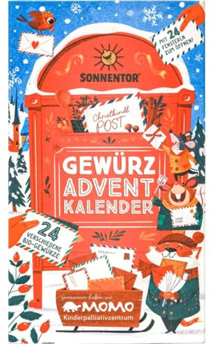 Sonnentor Bio Gewürzz Calendario de Adviento 2025, 24 especias y mezclas de especias, vegano, con recetas y motivos