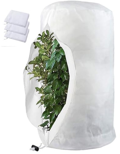Générique Housse Hivernage, Lot De 3 Voile Hivernage Exterieur, Housse Hivernages, Protection Hivernale pour Citronnier Plant Covers Freeze Protection, Voile 'hivernage avec Cordon