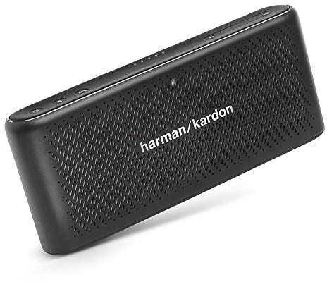 Harman Kardon Deutschland HKTRAVELERBLK Traveller, Kabelloser Slim-Lautsprecher, Konferenzsystem und tragbare Powerbank No Variation Schwarz