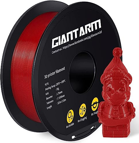 GIANTARM PETG Filament 1,75 mm rot für 3D-Drucker 1 kg Spool