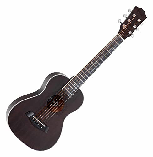 Rocktile G-10 BK Guitarlele Schwarz - Westerngitarre im Reiseformat - Decke: Zeder - Boden & Zargen: Mahagoni - Hals: Okoume - Mensur: 51 cm - Offenporiges Finish in Schwarz