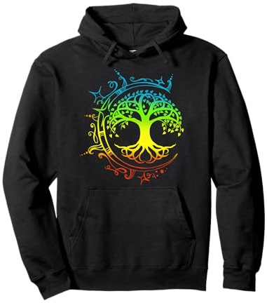 Lebensbaum & Spirituell Für Yoga Im Chakren Mandala Stil Pullover Hoodie