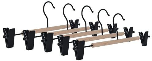 10 x hängslen byxbygel klipphängare rockhängare metall trä 32 cm