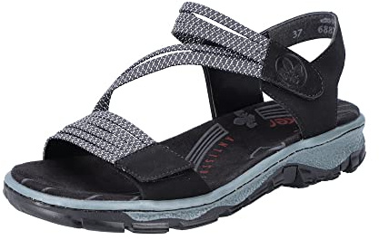 Rieker Damen Trekking-Sandalen 68871-00 Schwarz GR. 38