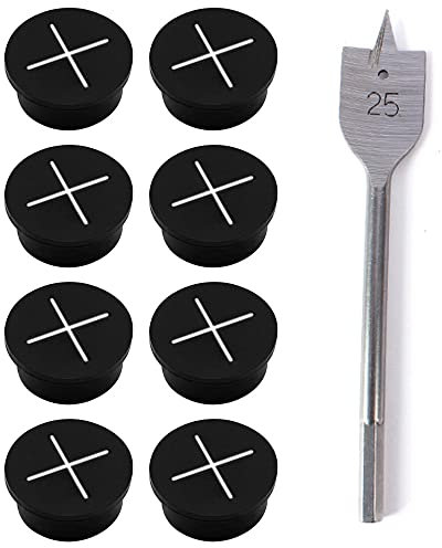 SEABABOO 8pcs 25mm KabeldurchfüHrung Flexible Silikon SchreibtischdurchfüHrung Schreibtisch Lochabdeckung Kabeldurchlass Kabelmanagement Grommets Verwendung Mit 25-Mm-Bohrer BüRo-Desktop