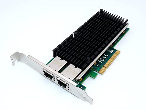 Computer District - Carte Réseau Ethernet 10Gbits - 2 Ports Ethernet RJ45-10 Gigabit LAN - PCI Express X8 (PCIe X8 - PCI-E X8) - Chipset Intel X540 - Windows Server - Windows 7/8/10/11, Linux