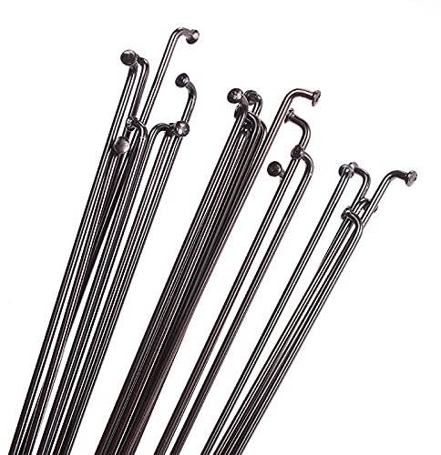 AMEEDA Fahrrad Speichen und Nippel Fahrradspeichen Drahtberg/Rennrad 304 Edelstahlspeichen 14g Schwarz Hochfester Fahrradspeichen180mm-275mm Speichenkappe Mit Speichen Nippel (Color : Length 261MM)