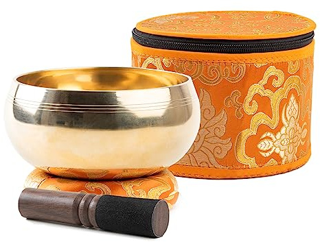 Tibetische Klangschalen-Set – 12,7 cm Klangschale mit Geschenkbox – einfach zu spielen für Anfänger – authentische handgefertigte Achtsamkeit, Meditation, Chakra, Heilung, ganzheitlicher Klang 7 von