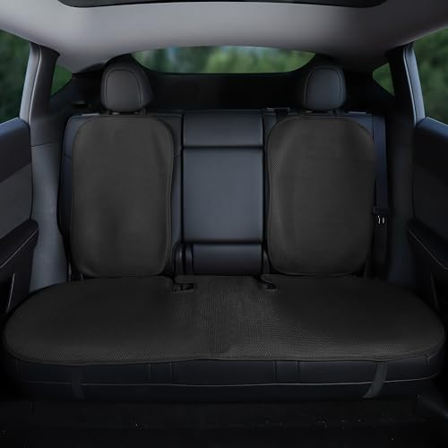 TOPABYTE Autositzkissen Hinten für Tesla Model 3 Highland 2017-2026 Rear Seat Cover Autositz Bezug Sitzschutz Vier Jahreszeiten Universal Änderung Innenraum, Schwarz (Ohne Logo)