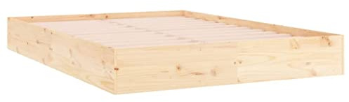 vidaXL Bed Frame without Mattress Solid Wood 140x200 cm