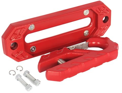 Keazet Towing Winch Fairlead,Hawse Fairlead 20000 LBs Winch 10 (254mm) Mount + Towing Hook,40CR Steel (Red)