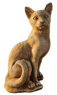 OUTLET DEL GIARDINO Statua Gatto Grande Commemorazione Animali Altezza 20 Cm - Base 19x18 - Peso 11 Kg
