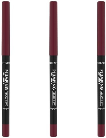 Catrice Plumping Lip Liner, nr 180, röd, fuktgivande, långvarig, mattande, färgintensiv, matt, vegansk, vattentät, oljefri, utan alkohol, 3-pack (3 x 0,35 g)