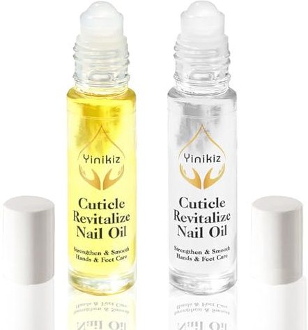 MKNZOME 2 Stück Nagelhautöl, Roller Ball Cuticle Oil Nagelöl für Nagelhaut & Nagelpflege für die Reparatur von Rissigen und Trockenen Nägeln, Für gepflegte Fingernägel, Fußnägel