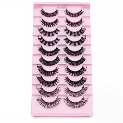 ZALHIN Set De Extensión De Pestañas - Set De Con Pestañas Postizas 3d, Pestañas Naturales y Rizador De Pestañas - Perfecto Para Maquillaje Profesional y Diario