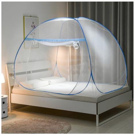 YYLDPFDC Mosquito Net For Bed, 180 x 200cm Large Portable Tent Travel Double Door Zipper Bed Net, with Bottom Anti Mosquito Bites Easy Installation, Easy Installation,Fine mesh,C,150x200cm