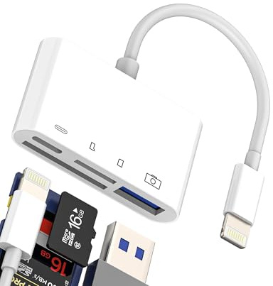 Kartenleser SD Micro SD USB auf Lightning Adapter (4in1) für Apple iPhone iPad Card Reader Speicher OTG-Kabel Foto Telefon De Kamera Externe Karten Kamera