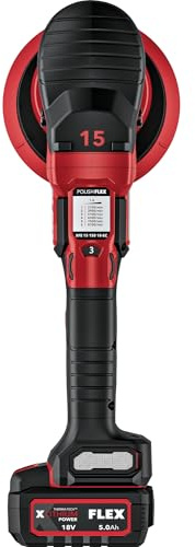 Flex Akku-Exzenterpolierer mit Freilauf 18 V XCE 8 150 18-EC Set (mit Gasgebeschalter, einfache Drehzahlverstellung, ergonomisch) 533021