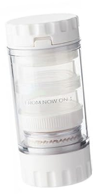 TOVINANNA Pulvérisateur Pratique Pour Médicaments Portables Boîtes De Rangement Transparent Coupe-comprimés Multifonction Sans Gobelet