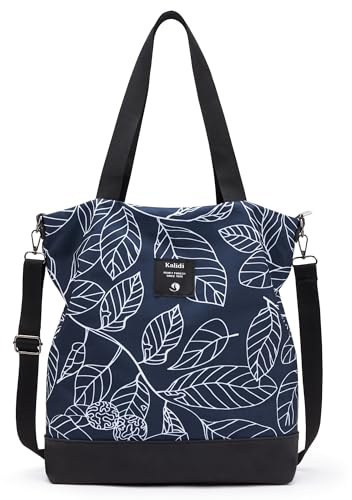 KALIDI Groß Damen Umhängetasche/Handtasche Shopper Hobo Bag Crossbody Bag | Canvas Tasche Schultertasche Totepack Shopper Casual Handtaschen für Schule Büro Arbeit Reisen Ausflug Einkauf