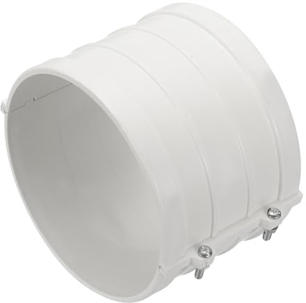 PATIKIL Abrazadera De Reparación Para Tuberías De Agua De 6-5/16 Sellador De Fugas Para Tuberías PE/PPR/PVC Con Diámetro Exterior De 160mm (Longitud 4.7 Pulgadas), Blanco