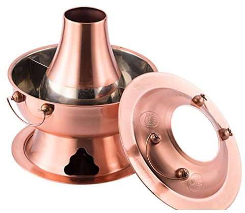 CCKUHN Pentola Calda in Rame Imitazione pentola in Carbonio Vecchio Stile Pentola Calda in Acciaio Inossidabile in Rame Puro Pentola Speciale per Stufa all'anatra Man