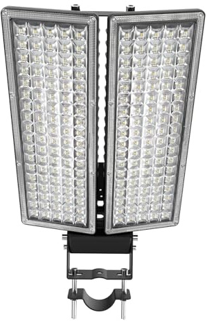 SUFUYA LED strålkastare utomhus, 200 W gatlampa parkeringslampor, 28 000 LM strålkastare jätteljus 6500 K strålkastare, justerbar 240° LED strålkastare IP67 vattentät för garage gård, utomhusbelysning
