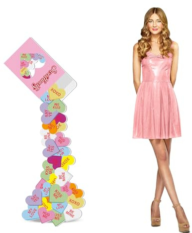 Large Valentine's Day Heart Cardboard Stand Ups Set 25.1 x 59.1 inches Photo Booth Props Decoration for Valentines Home Farmhouse Party Outdoor Decorations