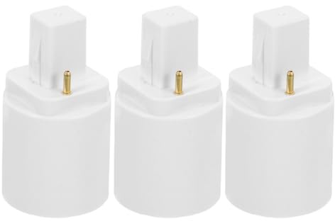 SOPOTUTU Lot de 3 Adaptateurs Douille G24D vers E27 à 2 Broches pour Ampoules LED Convertisseurs Compatibles Ac100-230V Adaptateurs pour Éclairage Domestique et Bureau