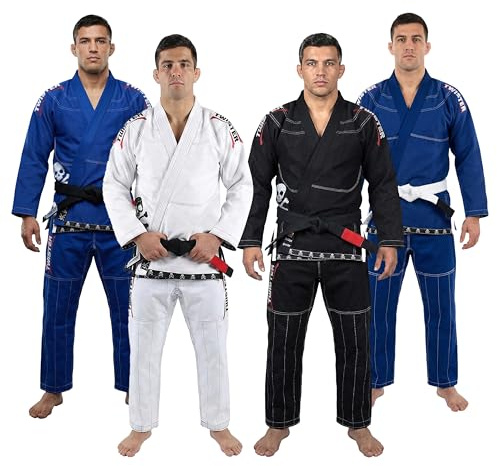 Twister Progress 5.0 Brazilian Jiu Jitsu Gi | BJJ Gi | Lightweight Preshrunk Pearl Weave | With Pants and Jacket 475gram (BLUE, A1)