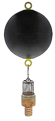 tecuro Schwimmende Entnahme mit Ansaugfilter und Fußventil 1 Zoll x Tülle Ø 25 mm, Schwimmerkugel Ø 145 mm