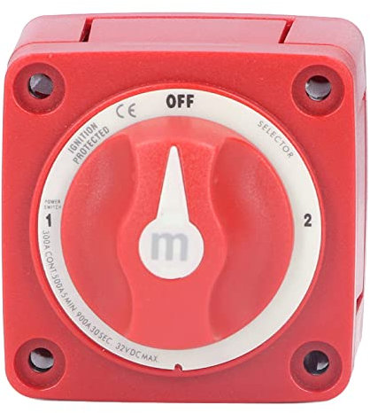 Batterieschalter 3 Positionen - Batterieschalter 300A Batterie-Kill-Schalter 3 Position Dual Circuit Power Disconnect Cut Off Isolator Zubehör Für Marine Boat Car Truck Trailer Rv
