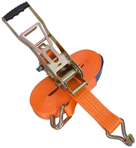 RatStrap 5000kg ERGO Pull Down Ratchet Lashing Claw Hook Cargo Lorry Tie Down Webbing Restraint Straps (8mtr)