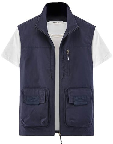 Beokeuioe Fahrrad Weste Damen Anglerweste Windweste Herren Herren Damen Sommer Jacke Leicht Atmungsaktiv Laufweste Herren Damen Arbeitsweste Outdoor Jagdweste Mit Taschen