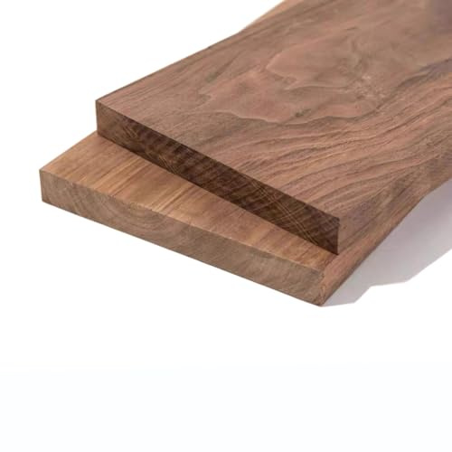 Bois de noyer épais de 8 mm, brut et fin, for meubles, tapisserie, artisanat, planches à découper, longueur: 100mm à 500mm(300mm*100mm*2pcs)