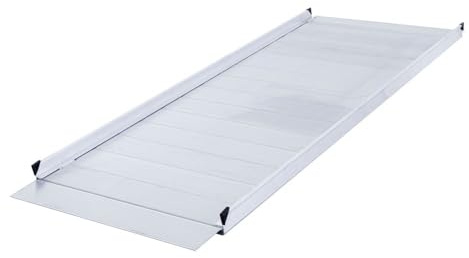 3' Wheelchair Ramp for Home Steps, 850 lb Capacity, Non-Slip, Entry Access for Mobility Scooters, Power Chairs, 36 W, Silver Spring