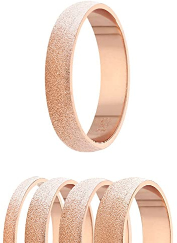 Treuheld® | 925 Silber Ring | Diamant Optik | Roségold | 48 Größen