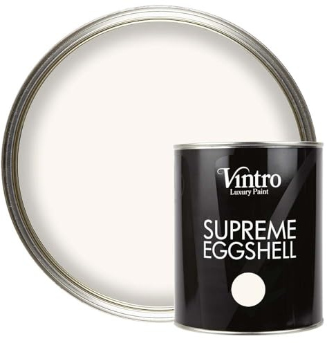 Vintro Paint | Satin Furniture Paint | Warm White | Wood | Trim | Metal | Eggshell Finish | 1 Litre (Champagne Waltz)