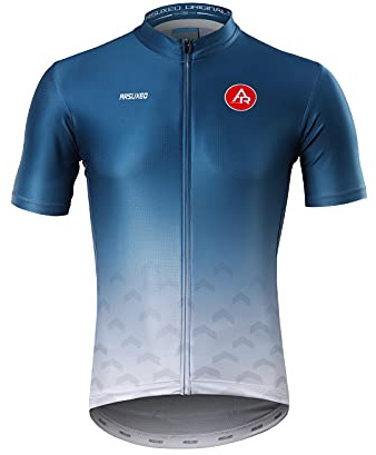 GITVIENAR Radtrikot Herren Kurzarm, Atmungsaktiv Schnelltrockend Reflektierendes Fahrradtrikot mit Tasche Fahrradbekleidung Fahrrad T-Shirt für Männer Herren MTB Fahrrad Rad