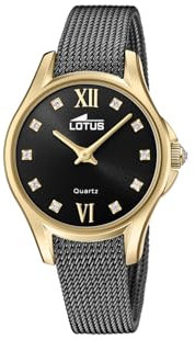 LOTUS Reloj Mujer 18825/1 Bliss Caja de Acero Inoxidable 316l Dorado Correa de Acero Inoxidable 316l Gris